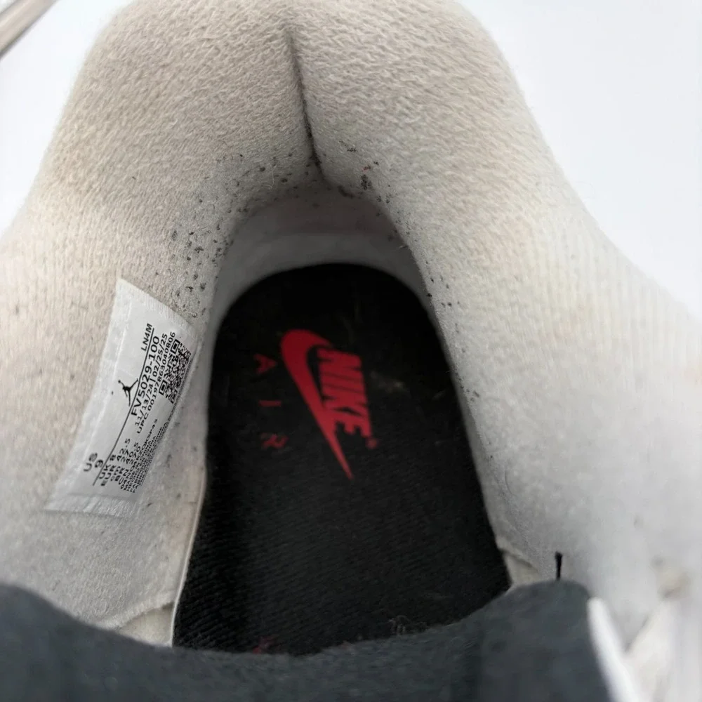 Air Jordan 4 Cement Shoes 2025 White Black Gray Red Mens 9 FV5029-100